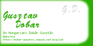 gusztav dobar business card